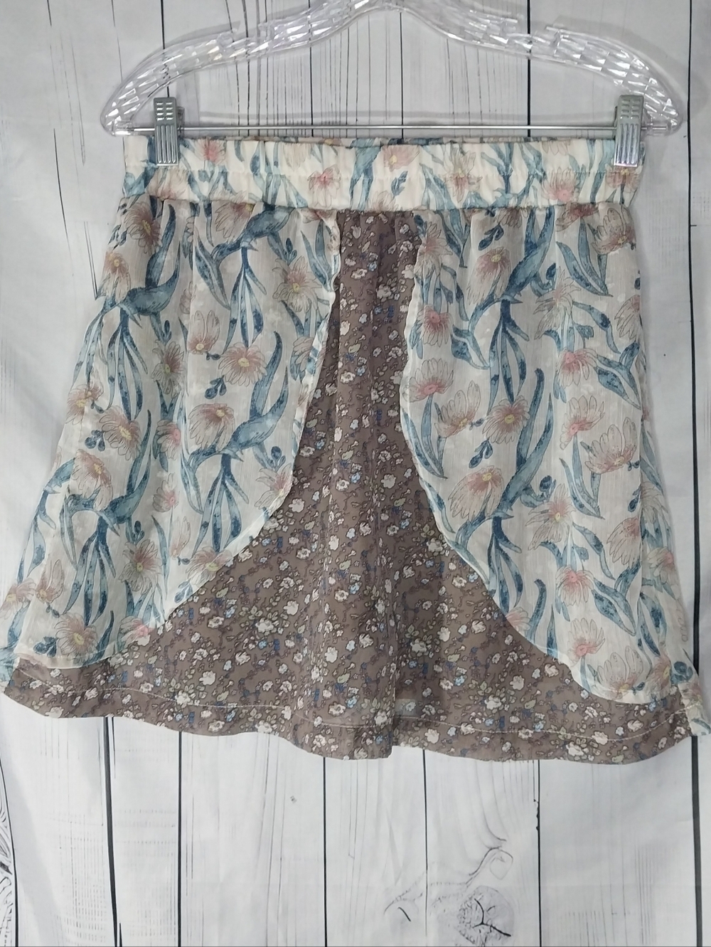 Simply Noelle Floral Tiered Boho Mini Skirt